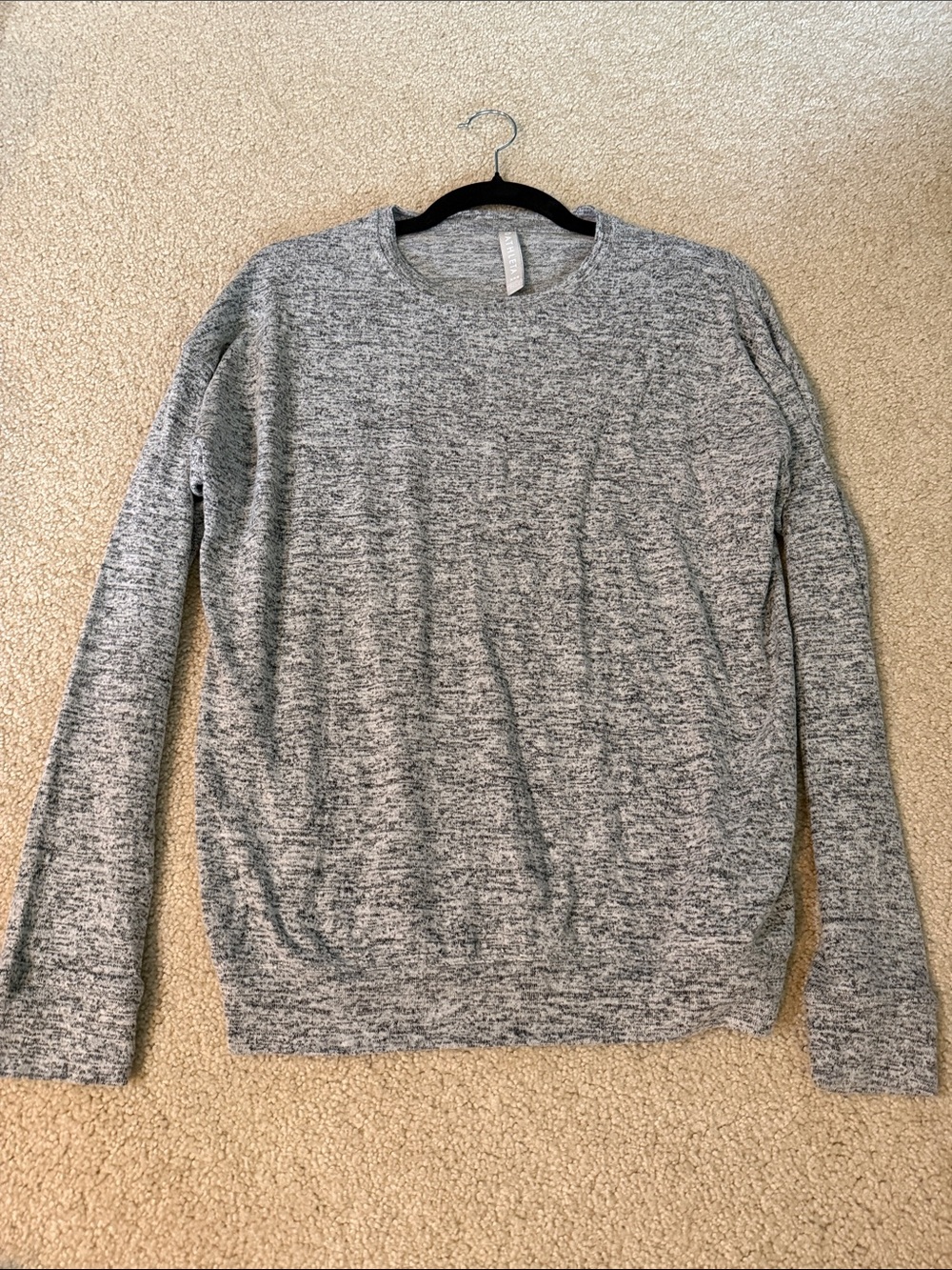 Athleta Women's Gray Marled Crewneck Sweater